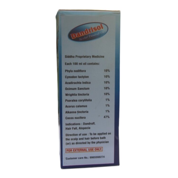 Anti Dandruff Herbal Hair Oil | Podugu Thailam 100ml - Image 2